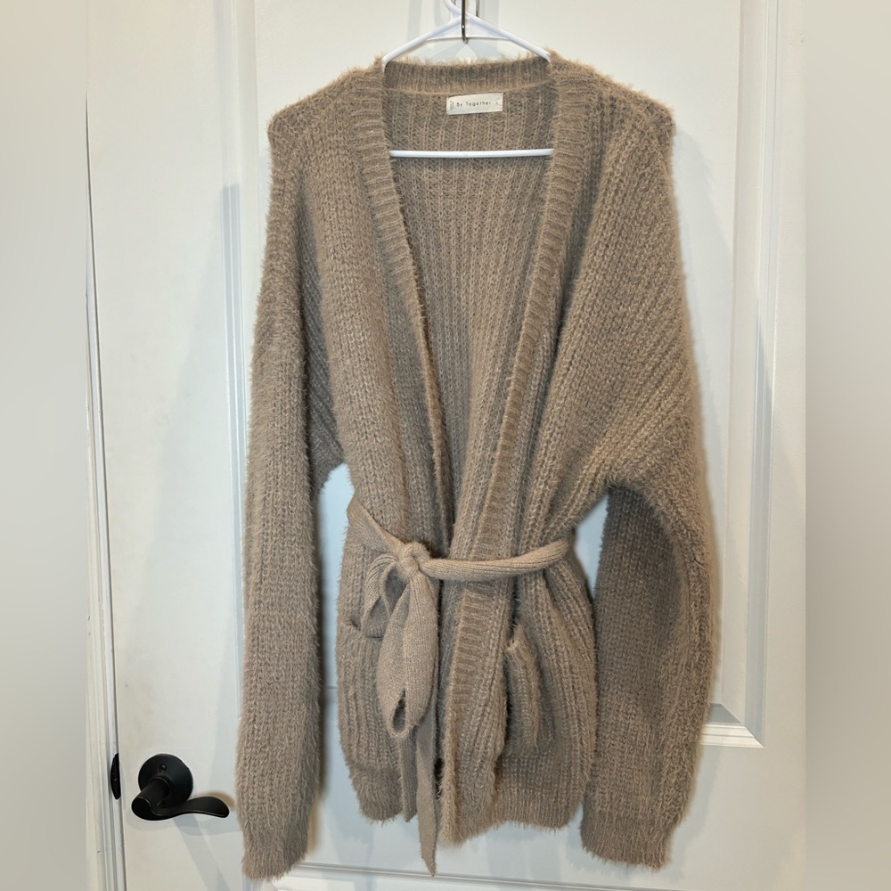 By Together brown cardigan sweater. Size large.